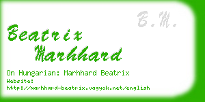 beatrix marhhard business card